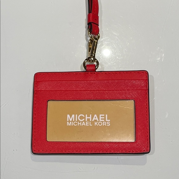 *NEW* Michael Kors JET SET TRAVEL Saffiano Leather Card Holder with Lanyard - Picture 4 of 15